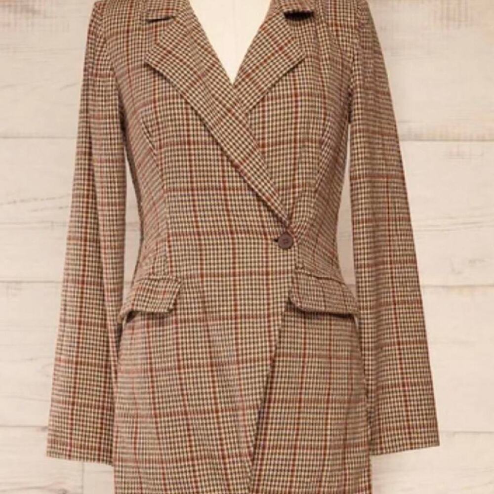 Promesa houndstooth blazer romper